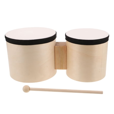 TABLZONE Beige Wooden Bongos for Party Pure Sound Beginner Friendly