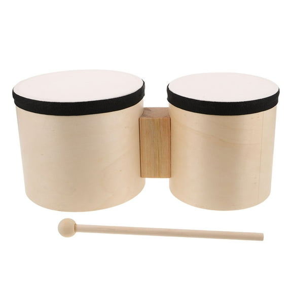 TABLZONE Beige Wooden Bongos for Party Pure Sound Beginner Friendly