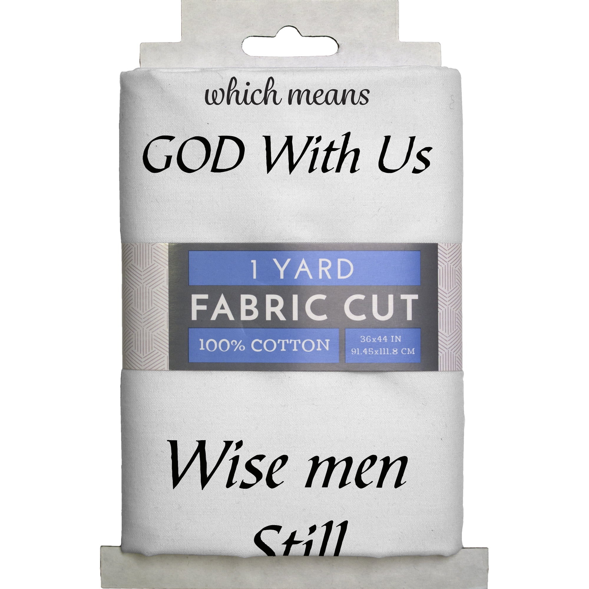 (2 pack) 1 Yard 100% Cotton Religious Text, White, 44" Wide for Quilting & Sewing by David Textiles
