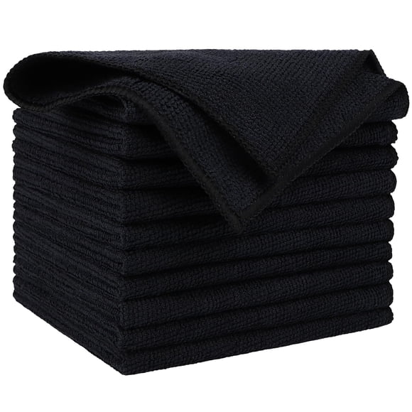 Paño de Microfibra AIDEA Paquete de 10 Unidades 30x30 cm Negro