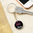 thumbnail image 4 of Dog Mom Keyring Biewer Terrier Mama Circle Keychain Stainless Steel or 18k Gold, 4 of 7