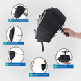 thumbnail image 3 of Windproof Reverse Umbrella Compact, upside down Inverted Folding Umbrellas for Rain, Car Travel Umbrella Automatic Open and Close--Black, 3 of 4