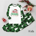 thumbnail image 2 of Odeerbi Christmas Pajamas for Family Plaid Holiday Long Sleeve Family Christmas Pajamas Matching Sets Kids Fashion Print Sleepwear Xmas Family Matching PJs Set Green, 2 of 5