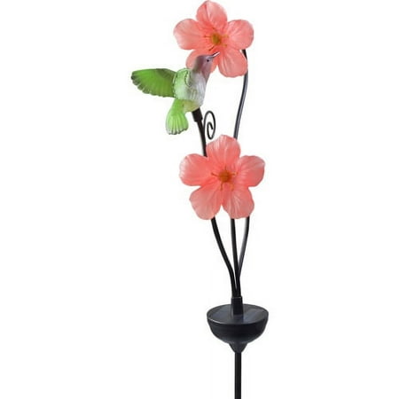 Moonrays 92348 Pink Solar Led Hummingbird Garden Stake Light