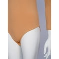 thumbnail image 5 of Haitryli Women's Long Sleeve Fleece-lined Leotard Figure Skating Acrobatics Competition Stage Performance Outfit Nude Round Neck 170, 5 of 7