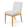 thumbnail image 6 of JERFIT Modern Dining Chairs Set of 2, Light Beige Upholstered Fabric Side Chairs with Rubberwood Legs for Kitchen Dining Room, 6 of 10