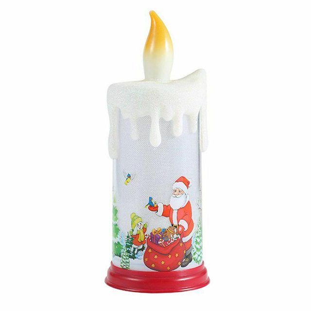 De Navidad, Bombilla Parpadeante Brillante, Funciona Con Pilas, Llamas Realistas, Vela Falsa Eigraketly HA043614-01