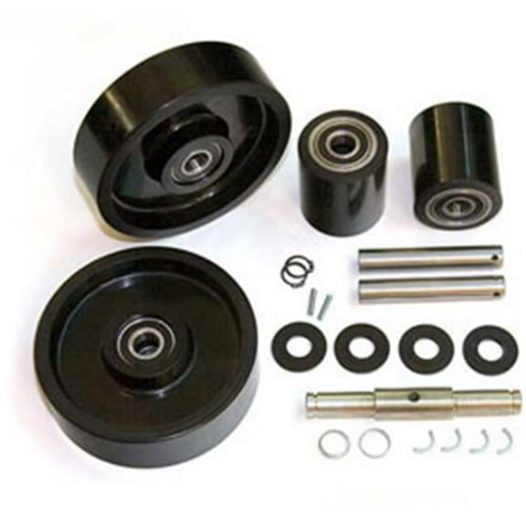 Uline GWK-1043-CK H-1043, H-1366, H-1193 & H-1484 Complete Wheel Kit for Manual Pallet Jack - Black