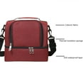 thumbnail image 5 of Insulating Lunch Bag with Waterproof Double Layer Large Capacity Cooler Bag Adjustable Shoulder Strap for Bento Milk Bottle Meal Boxes Travel Work, 5 of 8