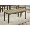 thumbnail image 2 of Monarch Specialties - Bench, 44" Rectangular, Dining Room, Entryway, Kitchen, Hallway, Upholstered, Wood, Brown Fabric, Grey Solid Wood, Transitional, 2 of 3
