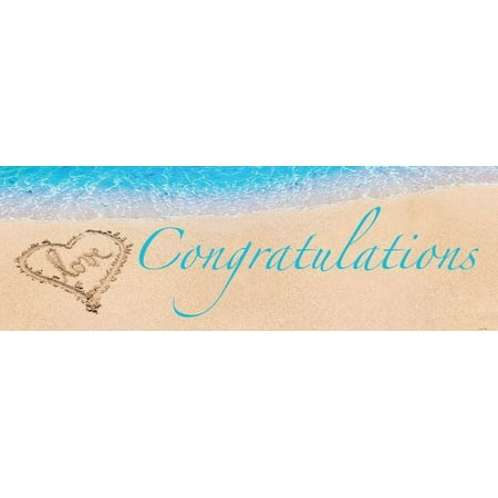 Access Beach Love Giant Party Banner, 20" x 60", 1 Ct