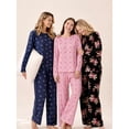 thumbnail image 2 of PatPat Pajamas for Women Set 2 Piece PJ Sets Heart Print Long Sleeve Womens Pajamas with Pockets, Pink, M, 2 of 13