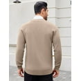 thumbnail image 3 of COOFANDY Mens Button Down Cardigan Sweater Solid Basic Casual Slim Fit Ribbed V Neck Sweater with Pockets, 3 of 5