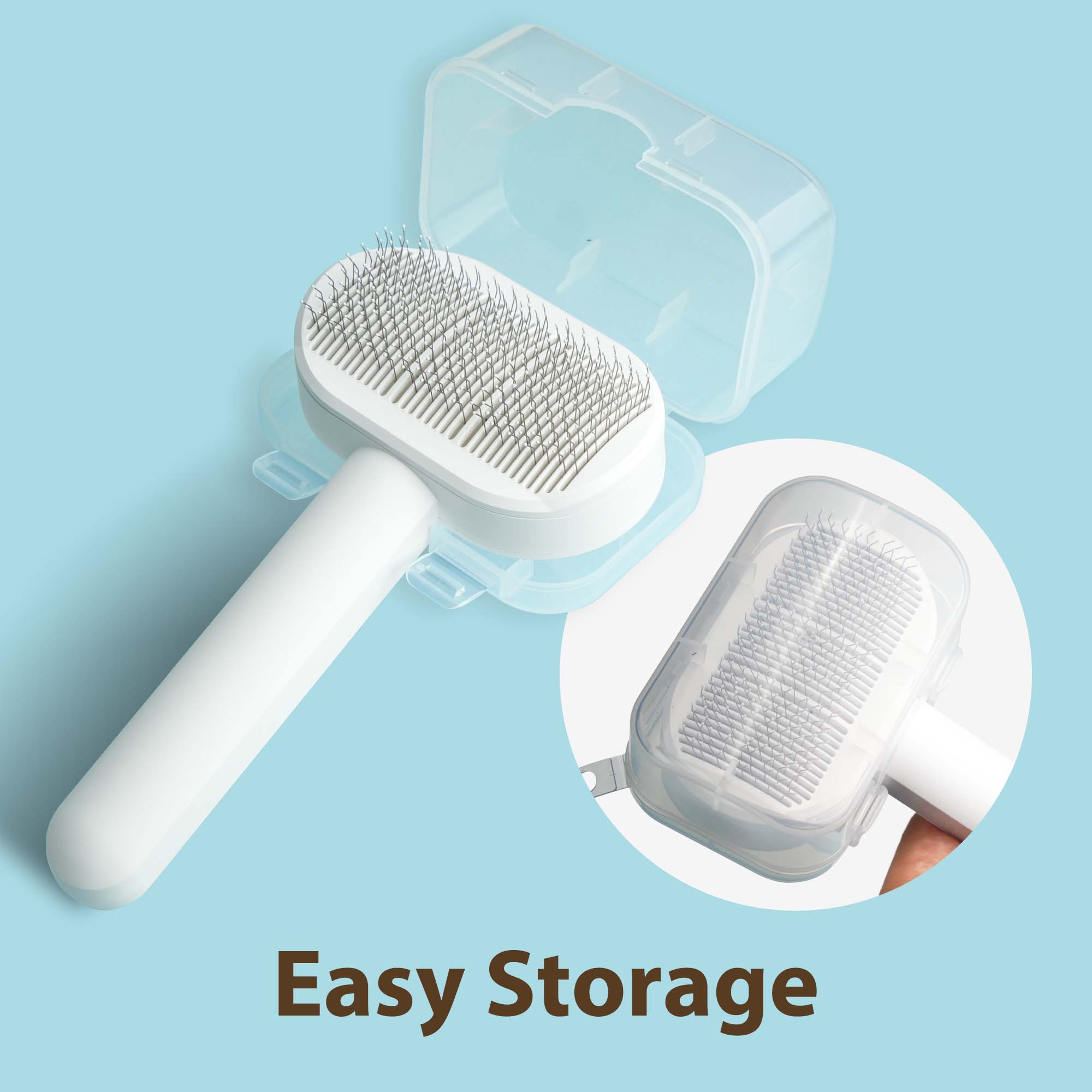 Prime Pets Self-Cleaning Slicker Brush for Dogs & Cats photo 8