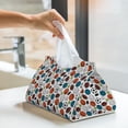 thumbnail image 5 of Goofa Color Balls Pattern Triangle Square Tissue Box Cover, Modern PVC Leathe Facial Paper Holder,Decorative Holder/Organizer for Bathroom Vanity Countertop, 5 of 9