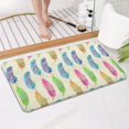 thumbnail image 4 of Yellow Boho Tribal Feathers Pattern Bathroom Rugs Mat,Non Slip Microfiber Bathroom Rug,Rubber Backing,Soft Bathroom Mats for Bathroom Floor,Tub and Shower,17x30in(43x75cm), 4 of 5