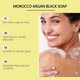 thumbnail image 2 of Moroccan Argan Oil Black Soap, Organic & Natural Exfoliating Body Soap for Hydration & Moisturizing, Deep Cleansing, Dead Skin Removal, 100% Pure for, 2 of 4