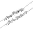 thumbnail image 4 of Silvertone Beaded Double Strand Station Pattern Necklace for Women Jewelry Size 32-34" Birthday Christmas Gifts for Women, 4 of 6