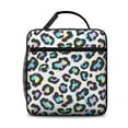 thumbnail image 2 of Blue Leopard Print Pattern Insulated Lunch Bag Teens,Lunch Box for Men Women for Work,Picnic or Travel,10.2x9.5x4.3 Inches,8 Can Capacity, 2 of 6