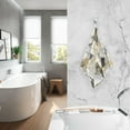 thumbnail image 6 of Bath Towels Cotton Face Towel Soft Absorbent Quick Dry for Bathroom 16"x28" White Gray Black Gold Marble, 6 of 7