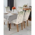thumbnail image 5 of Chair Covers Set of 4, Summer Eucalyptus Leaf Sage Green, Removable Stretchable Parsons Chair Slipcovers Protector for Dining Room, Butterfly Spring, 5 of 6