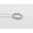 thumbnail image 4 of 1.20CT Round Lab Created Diamond Eternity Circle Pendant 14k Yellow Gold Plated Solid 925 Sterling Silver, 4 of 5