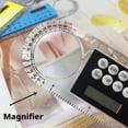 thumbnail image 4 of Lttoisl Agiufgs Multi-Function Ruler with Built-in Calculator & Protractor – All-in-One Math & Geometry Tool with Magnifying Lens – 5.24 Inch Straight Ruler for Students & Office Professionals, 4 of 8