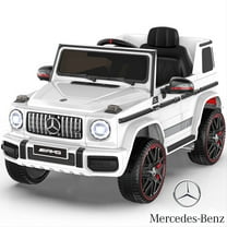 TOKTOO 12V Powered Ride on Toy Mercedes-Benz G63 Licensed for Kids, Electric Toddler Ride on Car w/Parent Remote Control, MP3, LED Headlight, Gift for Boys Girls Aged 2-4 Years, White