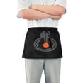 thumbnail image 2 of IAUYY Waiter's Apron with 3 Pockets Waterproof Adjustable Cooking Aprons for Kitchen for Woodworkers Artists and Gardening Gifts for Women Orange Water Droplet Element, 2 of 7