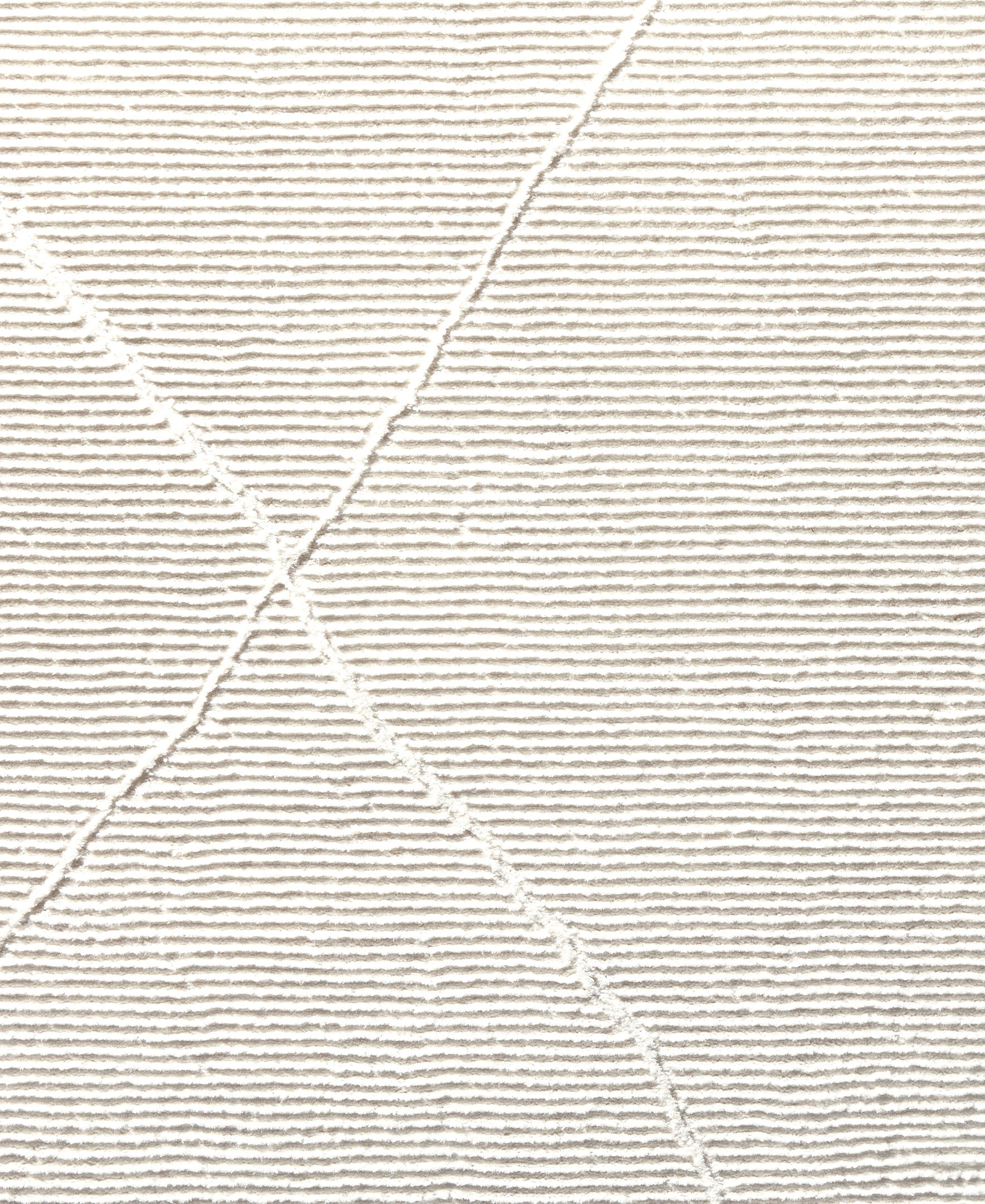 TOWN & COUNTRY LUXE Tretta Contemporary Diamonds Area Rug with Plush High-Low Texture, Ivory, 5'2"x7'2"