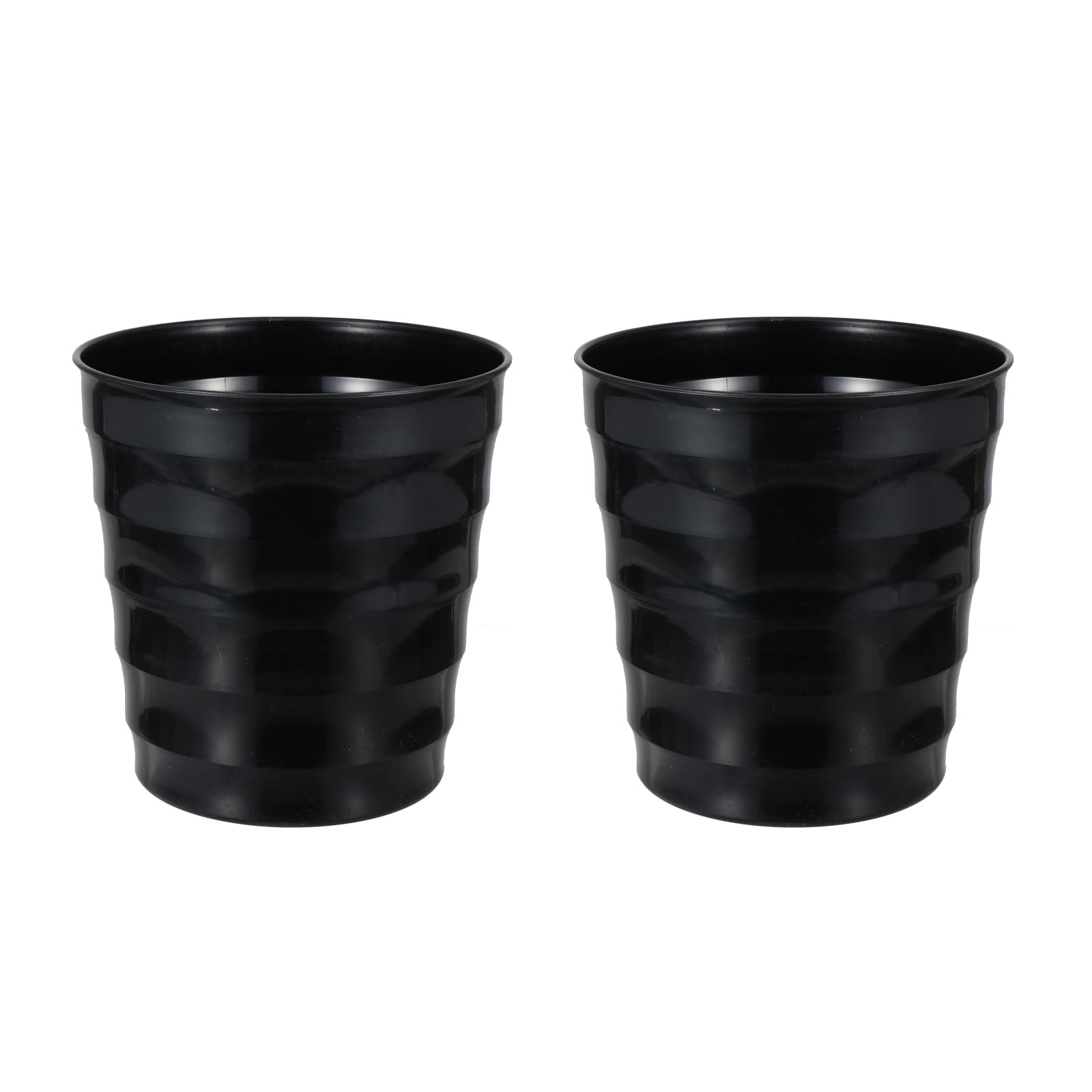 FOMIYES 2-Pack Black Plastic Indoor Garden Pots with Thickened Base, Perfect for Bathroom, Kitchen, Countertop Planting