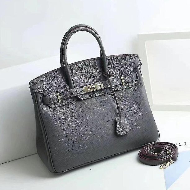 Ladies Women Leather Handbag Birkin First Layer Cowhide Leather Tote Bag Commuter Crossbody Kelly Handbag zhangyuxiang LED