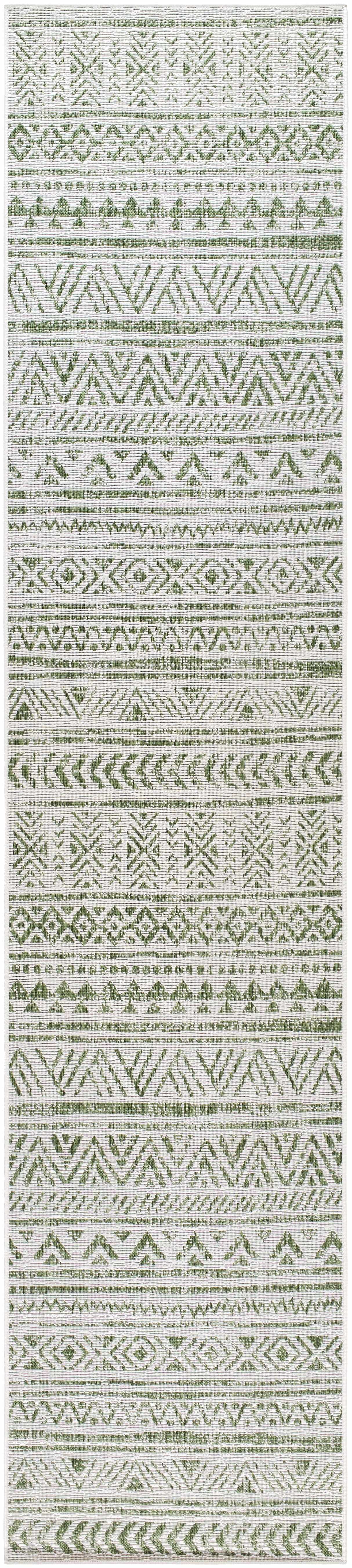 Hauteloom Gerda Living Room, Bedroom Patio Outdoor Area Rug - Bohemian, Transitional - Light Gray, Taupe, Gray - 8'10" x 12'