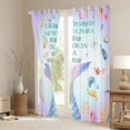 thumbnail image 3 of Mermaid Tail Curtains & Drapes 38''Wx45''L Curtains Mermaid Fish Scale Blackout Curtains, Ocean Animal Underwater World Theme Window Curtains Mermaid Room Decor Bedroom, 3 of 5