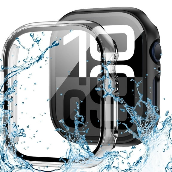 KANCOKIT for Apple Watch Series 11 10 42mm Case, Ultra-Thin Waterproof Hard PC Screen Protector Case for iWatch, Transparent