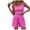 Pink, variant on Homenesgenics Suit Set for Women Casual Womens Clothes Tops Women's Spring and Summer Solid Tank Top Shorts Two Piece Casual Home Set Brown XXXL