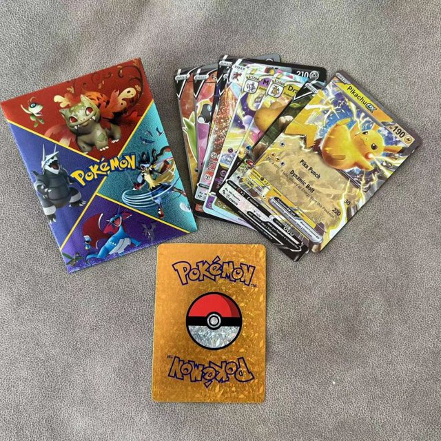 Tarjetas de Pokémon alemán, español, francés, inglés, Vmax GX, tarjeta de energía de Color, Pikachu, colección rara, entrenador de batalla, regalo para niños, 10 Uds.