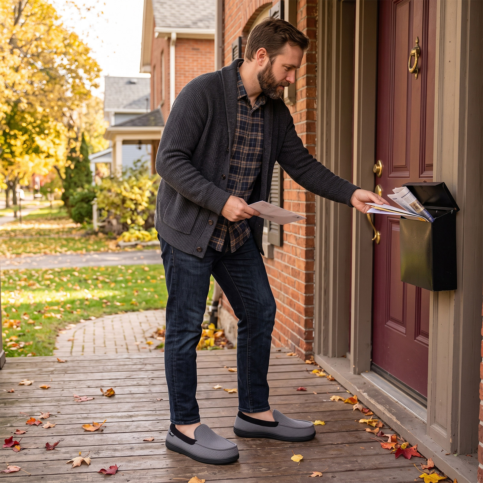 EverFoams Men's Memory Foam Moccasin Slippers photo 2