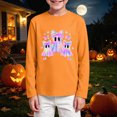 thumbnail image 2 of Tween Boys Halloween Shirt for 11t 12t Boys Halloween Shirts Kids Glow in the Dark Graphic Tees Raglan Ghost T-Shirt Toddler to Youth Boys Clothes Size 11-12 Years, 2 of 5