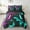 Hot Pink Teal Blue, variant on 7-Piece Gamepad Print Bed in a Bag Contemporary Gradient Grid Bedding Set, Black Red Orange Twin Size Comforter Set Gamer Gaming Bedding Comforter Sets, Abstract Square Bed Set