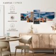 thumbnail image 4 of Elephant Stock Maryland Wall Art - Horizontal Multi Panel Canvas - Living Room Wall Decor - Places Multi Panel - Teal And Blue Decor - 42" x 19", 4 of 4