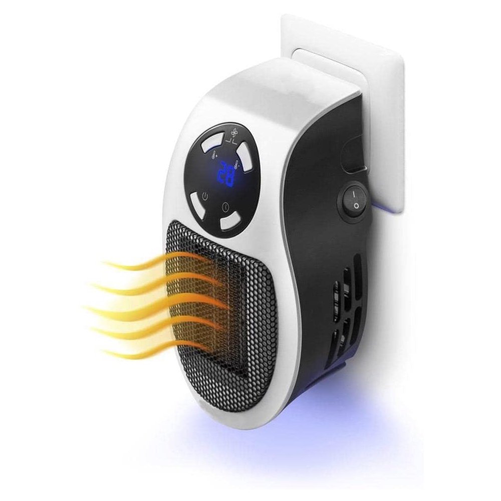 Morease 500W Smart Space Electric Small Heater , Wall Outlet Electric Space  Heater as Seen on TV with Adjustable Thermostat and Timer and Led  Display,Fast Heating, Low Noise, Safe Use - Walmart.com