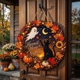 thumbnail image 5 of Fall Wreath for Front Door 8 Inch Black Cat Ghost Sign Fall Halloween Decor Outdoor Fall Decor for Home Indoor Spooky Hanging Decoration for Front Porch Entryway 1 Piece, 5 of 7