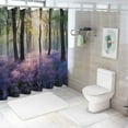 thumbnail image 6 of COMIO Sunshine in Forests with Purple Lavender Flower Shower Curtain for Bathroom Decoration White, 6 of 6