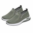 thumbnail image 4 of Floleo Women's Slip-On Hollow Knit Mesh Walking Shoes, Round Toe Cushioned Curved Midsole Footwear, Six Solid Tone Non-Slip Breathable Daily Casual Loafers(Khaki,10), 4 of 6