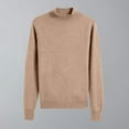 thumbnail image 6 of Women's 100% Cotton Seamless Sweater Mock Neck Long Sleeve Ribbed Knitted Pullover Tops, 6 of 7