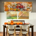 thumbnail image 6 of Fall Valance Curtain for Kitchen-Fall Decorations Orange Window Valance for Living Room Bedroom Scroll -Fall Gnomes Decor Rod Pocket Valances Pumpkin Truck-Autumn Window Treatment Valance 18" X 54", 6 of 6