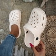 thumbnail image 3 of Rokment Womens Mens Clogs with Back Straps Wide Width Comfortable Quick Drying Closed Toe Orthopedic Walking Slip on Slippers Garden Shoes Barefoot Water Sandals for Beach White Size 7.5, 3 of 6