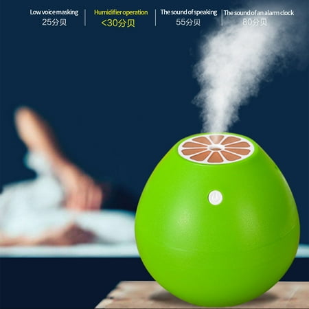 

COFEST New Grapefruit Modelling Mini USB Home Desktop Bedroom Humidifier Gift-great Spout Design Bedroom Home Office - Small Purification Big Spray - Mini Humidifier Green