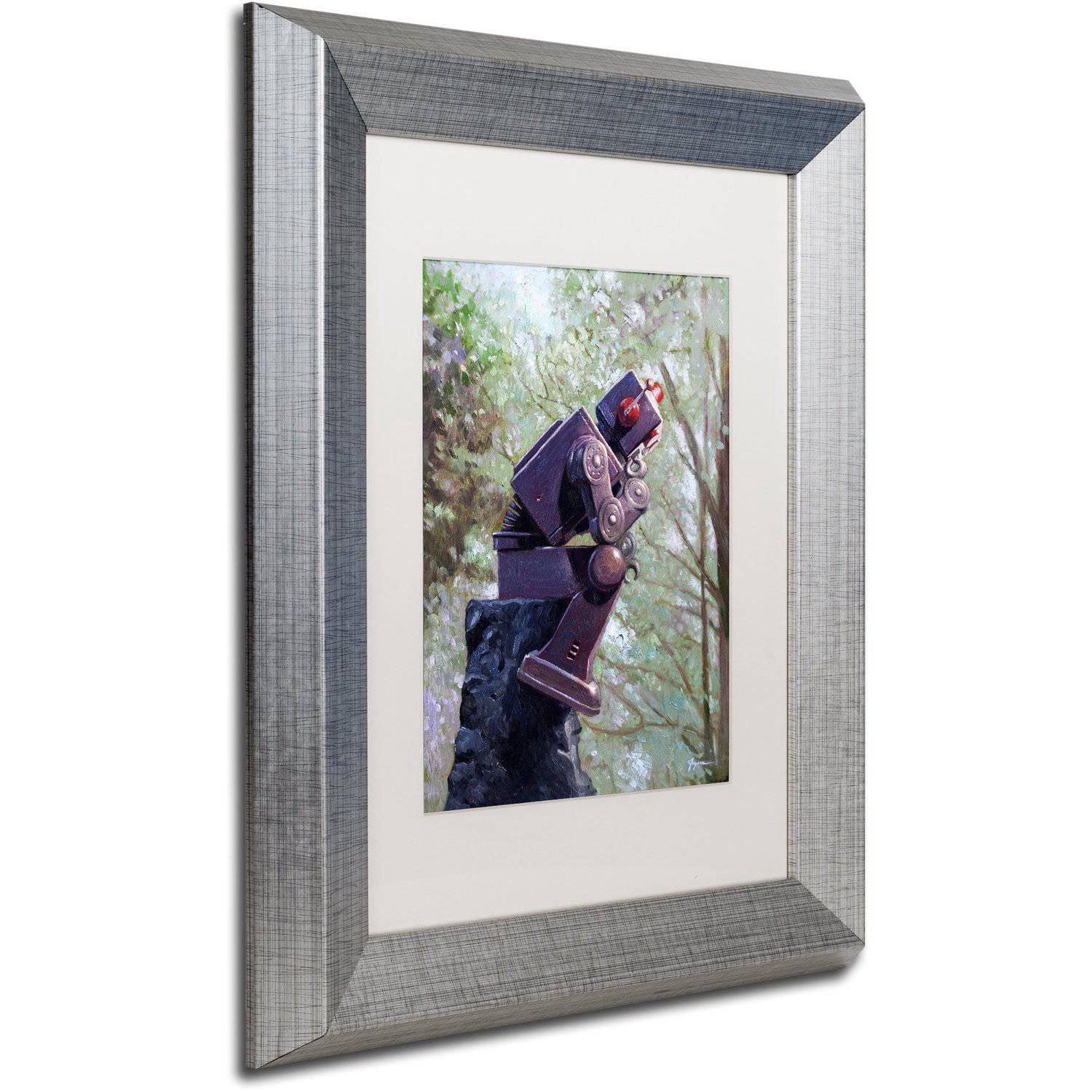 Trademark Fine Art "The Collator" Canvas Art by Eric Joyner White Matte, Silver Frame